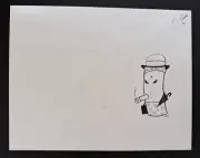 Frank Kozik 11x14 ORIGINAL ART Smokey Monger Prototype SIGNED SKETCH AUTOGRAPHED