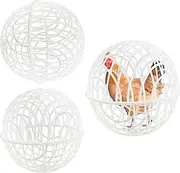 Chicken Ball Cage - Movable Safety Enclosure for Chickens and Small Pets - 3 Piece Round Coop for Farms and Courtyards - Secure Walking Net for Chicks, Pigeons, and Backyard Use