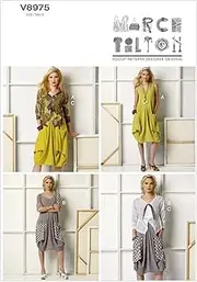 Vogue 8975 Misses' Draped-Pocket Dresses and Jacket Sewing Pattern, Size 16-18-20-22-24-26
