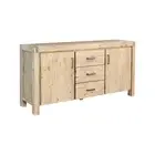 Buffet Sideboard in Oak Colour Constructed with Solid Acacia Wooden Frame