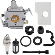 C1Q-S57A Carburetor Fit for STIHL 017 018 MS 170 180 180C MS170 MS180 MS170C MS180C Chainsaw with Air Filter Tune Up Kit(Red)