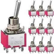 Toggle Switch AC 5A/125V 2A/250V 6 Pin Terminals On/On 2 Position DPDT Toggle Sw