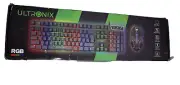 Ultronix Wired RGB Gaming Keyboard & Mouse Black Multi Color Waterproof