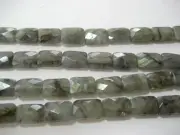 Labradorite faceted octagon beads 8x12mm. Genuine gemstone beads 8''