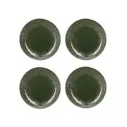 4pc Mikasa Jardin Stoneware Everyday Dining Side Plate Set, 21.5cm - Green