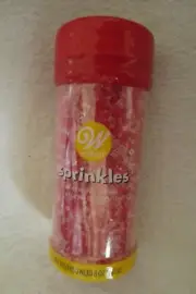 Wilton Sprinkles White and Red Sprinkles Sugar 8 oz. New Cake Decorating