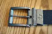 TRUE RELIGION MENS LUMIN TEXTURED ROLLER BELT(38)BK/BR 1 1/2" FAUX LEATH TR30170