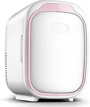 Mini Skincare Refrigerator, 12V Car Fridge 6 Liter Portable Cooler and Warmer Personal Refrigerator for Christmas's Day Gift, Skincare, Beverage, Food, Home, Office and Car,Pink