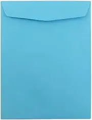 JAM PAPER 9 x 12 Open End Catalog Colored Envelopes - Blue - Bulk 500/Box