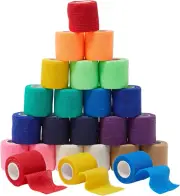 24-Rolls Self Adhesive Bandage Wrap 2 Inch X 5 Yards - Breathable Vet Tape, Elas