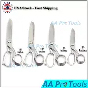 7" 8" 10" 12" Heavy Duty UPHOLSTERY CARPET/SHEAR TAILOR SCISSORS Set Of 4 Silver