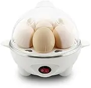 Egg Boiler Steamer Electric Poacher Breakfast Boiled Eggs Clear max 7 Eggs White