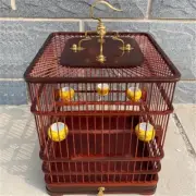 Asian Bird Cage Solid Rosewood Chinese Wooden Pet Nest Home 26x26x30CM