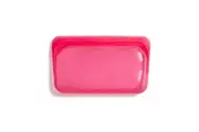 Stasher 355ml 19cm Silicone Snack Bag Reusable Storage Travel Pouch Raspberry
