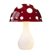 Toadstool Lamp, Bionic Mushroom Table Lamp, Hotel Living Room Home Atmosphere Light with Led Three-Color Bulb EU Plug As Shown