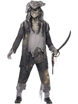 Ghost Ship Ghoul Pirate Zombie Sailor Halloween Horror Fancy Dress Costume