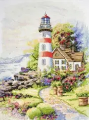 Cross stitch kit - Bay of Hope 30x40cm White Aida 14ct needlepoint kit