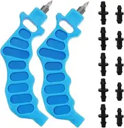 ECSiNG 52pcs Drip Tubing Punch Tools Drip Irrigation Plug Drip Irrigation Barbed Connector Drip Irrigation Tubing Hole Punch Tool 1/4 Inch Drip Irrigation Fittings