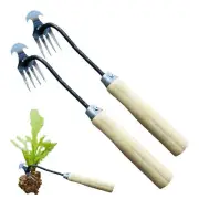 2/4/6X Garden Weeder 4-Teeth Dual Purpose Weeder High Strength Hand Remover Tool