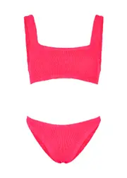 Hunza G Xandra Seersucker Bikini - Bright Pink - One Size One Size