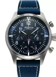 Alpina Startimer Pilot Navy Blue Sunray Men's Watch - AL371NN4S6