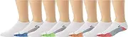 [Fruit of the Loom] Men's 12-Pair Flat Knit No Show Liner Socks (Shoe Size: 6-12, White-8 Pack), White-8 Pack, 10