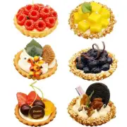 6Pcs Artificial Simulation Fake Cake Cupcakes Model 3 inch Fake Pie Pastries ...