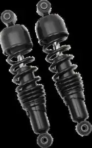 DS Black 11in Rear Shock Absorber Pair Harley Dyna Super Glide T-Sport 01-03