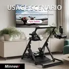 Minneer Foldable Flight Sim Stand Fit Thrustmaster HOTAS Warthog PXN LogitechX52