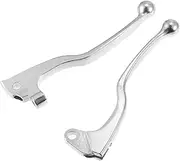 X AUTOHAUX 1 Pair Brake Clutch Levers for Yamaha YZ80 YZ125 TW200 XT250 TT350 XT350 Motorcycle Brake Handlebar Replacement Levers Aluminum Alloy Silver Tone