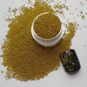 Gold Glass Crystal Mermaid Rhinestones Micro Crystals Beads Nail Art Stones 3g