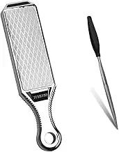 Knife Sharpeners Handheld 300/600 Grit Double Sided Diamond Knife Sharpening West Stone for Kitchen Knives Scissors Garden Tools with Scissors Sharpener