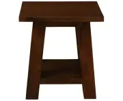 LORIAN SOLID MAHOGANY TIMBER LAMP TABLE - MAHOGANY