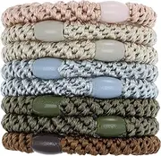 L. Erickson Grab & Go Ponytail Holders - Set of Eight, Toasted