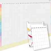 PACKLIST® Undated Yearly Wall Planner, Customisable - Large A1 (84x60 cm) Yearly Calendar Poster. Annual Planner to Boost Family, Study, and Work Organisation.