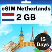 eSIM Netherlands - 2 GB - 15 Days - Travel eSIM | QR code activation