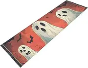YXYZRMY Halloween Spirits Red White Washable Runner Rug 2’ x 6’ Non Slip Runner Rug for Hallways Entryway Bedroom Floor Carpet Runner- Soft Thin Mat with Rubber Backing for Family Pet