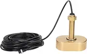 Brilluxa Fish Finder Transducer, Boat Depth Sensor with 3 Pin Connector and 10m Cable, Water Temperature Probe, Sonar Detection Unit