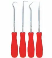 PK TOOL 4 PIECE PICK & HOOK SET - CHROME PLATED WITH FINE TIPS RG7303