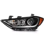 New Headlights Assembly Fits 2017-18 Hyundai Elantra Black Left Side Replacement (for: Hyundai)