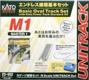 KATO N Gauge Railroad Basic Oval Track Set Unitrack 20-852 with Power Pack Train