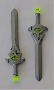 Playmobil Knights 2 x Excalibur Swords Green Jewel Mint Condition
