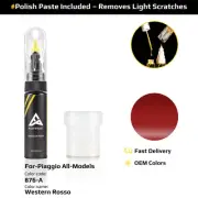 Touch Up Paint For Piaggio All Models 876/A Western Rosso With Polish Paste