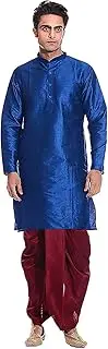 [Royal Kurta] Mens Silk Blend Dhoti Kurta