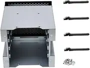 OSALADI 4-Bay Hard Drive Rack 3.5 Inch HDD Cage Power and Data Cable Compatibility DIY Computer Case Accessory