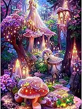 MXJSUA Fantasy Castle Diamond Art Painting Kits for Adults, Diamond Art Kits Full Drill Diamond Art Painting Fairytale Forest Kit for Adults Beginners, Crystal Picture Art for Home Decor 12x16 inch
