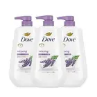 Dove Body Wash with Pump, Relaxing Lavender Oil & Chamomile, 3 Count | 24hr Rene