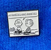 My Anxieties Have Anxieties Charlie Brown & Linus Enamel Pin - Peanuts NWOT