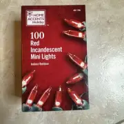Home Accents 100 RED Color Mini Incandescent Light INDOOR/OUTDOOR