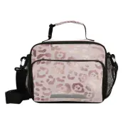 Insulated Lunch Bag for Women/Men Rose Gold Leopard Reusable Lunch Box for Of...